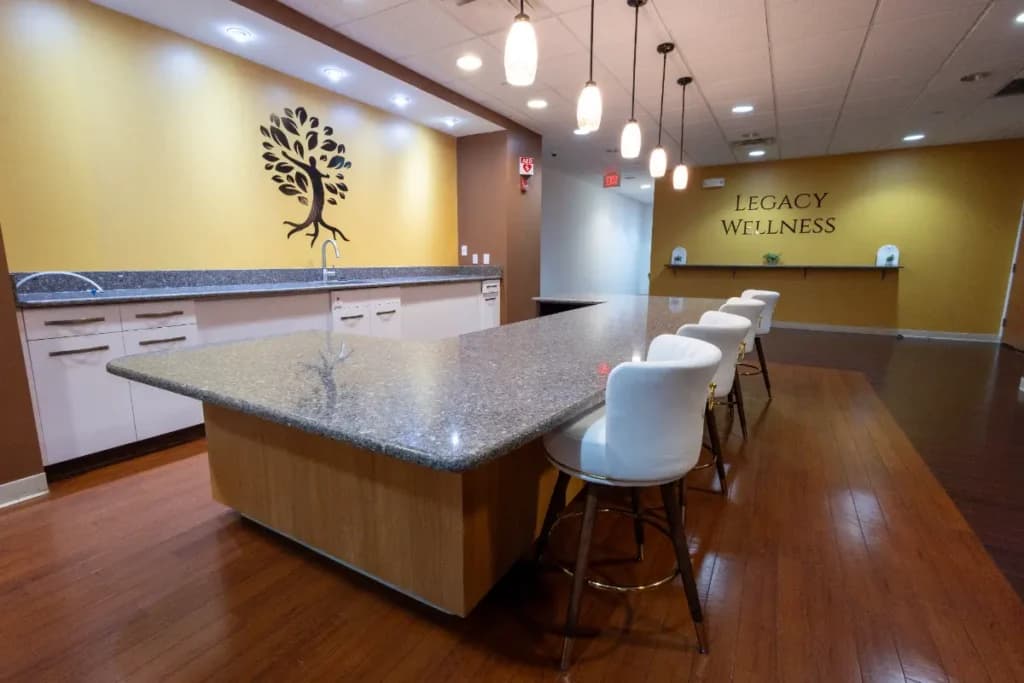 Entrance and lobby of Legacy Healing Center Ohio's Cincinnati facility